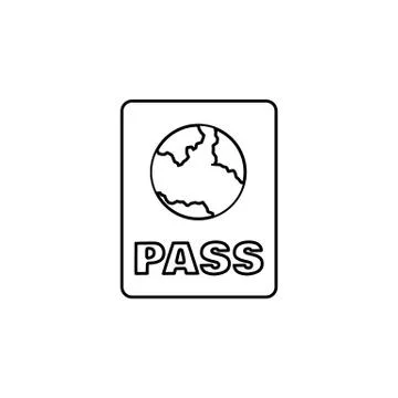 Passport icon. Simple outline vector of summer set for UI and UX, website or  Stock Illustration