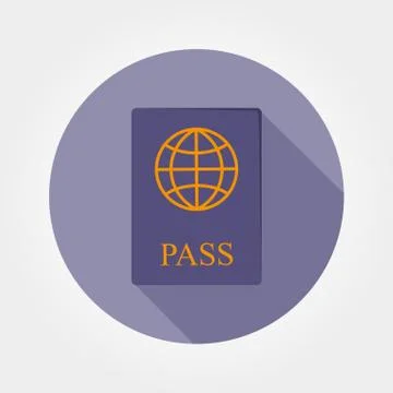 Passport. Icon. Vector. Flat. Stock Illustration