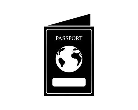Passport Icon Vector Logo Template 库存插图