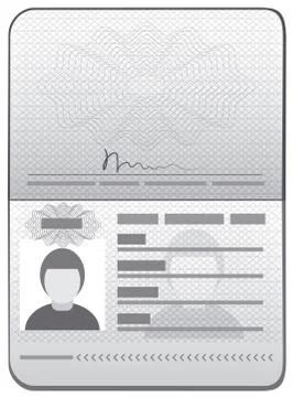 Passport id template Stock Illustration