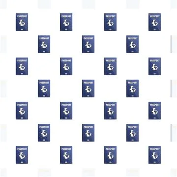 Passport identity document pattern for global travel Stock Illustration