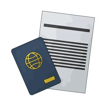 Passport illustration Stock Illustration