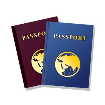 Passport isolated on white background Stock Illustration