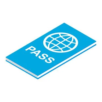 Passport isometric 3d icon Stock Illustration