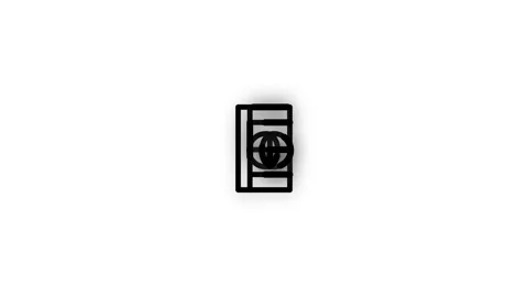 Passport Line Icon Animation Loop White Background Stockbeeldmateriaal 337927317
