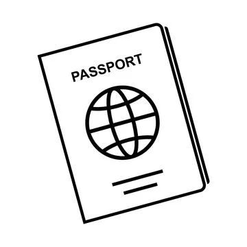 Passport logo design Stock Illustration