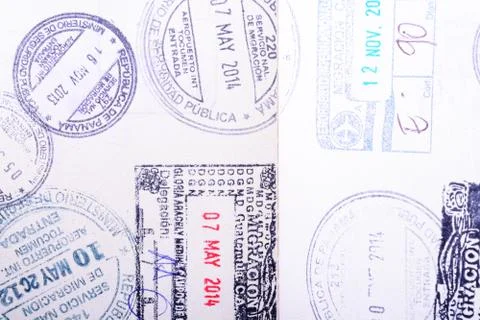 Passport seals Stock Photos