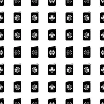 Passport seamless pattern. Vector Stock Illustration