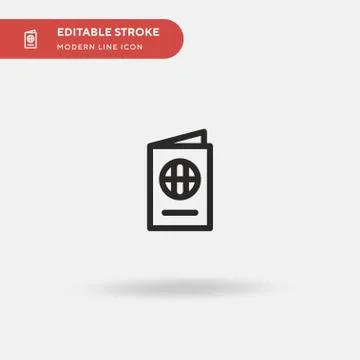 Passport Simple vector icon. Illustration symbol design template for web mobi Stock Illustration