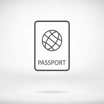 Passport. Single flat icon vector. Stock Illustration
