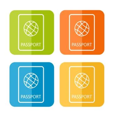 Passport. Single flat icon vector. Stock Illustration