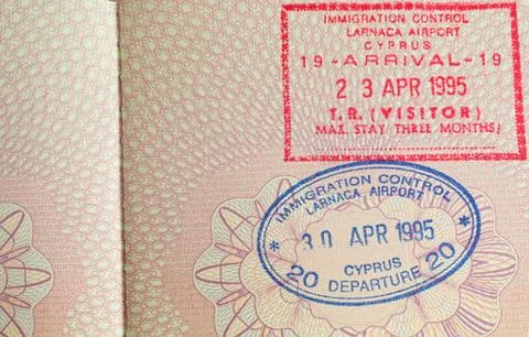 Passport stamp Stock Photos