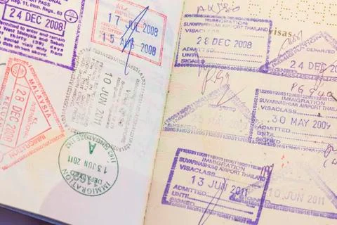 Passport stamp Stock Photos