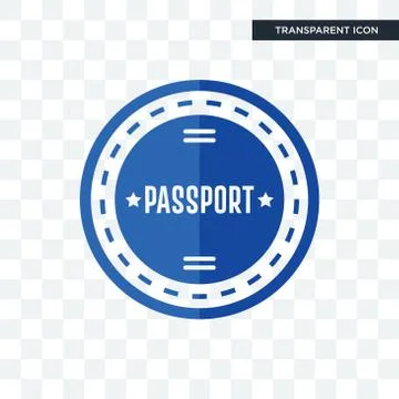 Passport stamp vector icon isolated on transparent background, passport stamp Stock-Illustration
