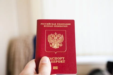 Passport on the table Stock Photos