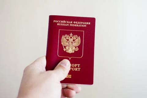 Passport on the table Stock Photos