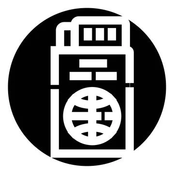 Passport travel document with global identification icon 库存插图