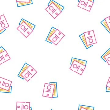 Passport traveler document vector seamless pattern Stock Illustration