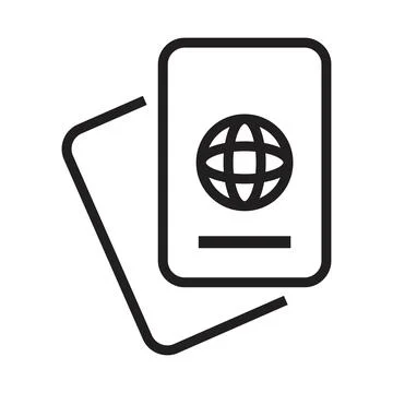 Passport vector icon design template Stock Illustration