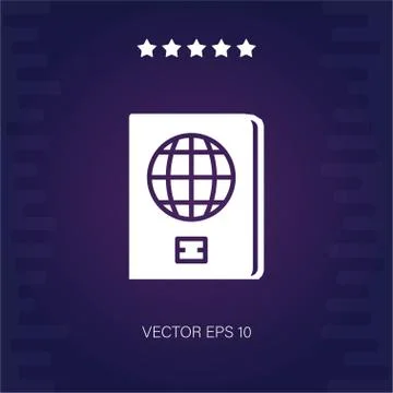 Passport vector icon Stock Illustration