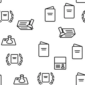 Passport Vector Seamless Pattern Illustrazione stock