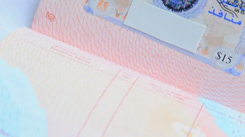 Passport visa Stock Footage 37143522