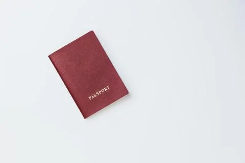 Passport on white background isolate Stock Photos