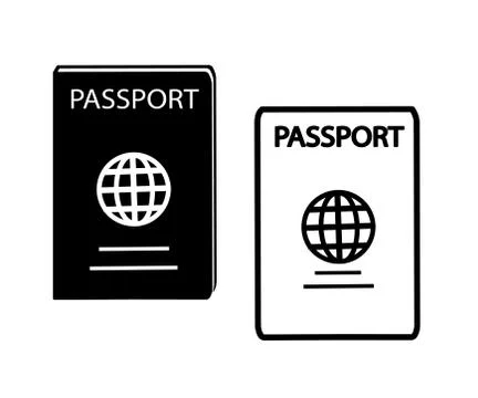 Passport on a white background. Symbol. Vector. Stock Illustration