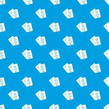 Passports with map pattern seamless blue 스톡 일러스트