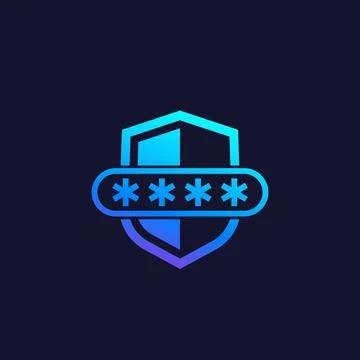 Password access, computer security vector icon Ilustración de archivo