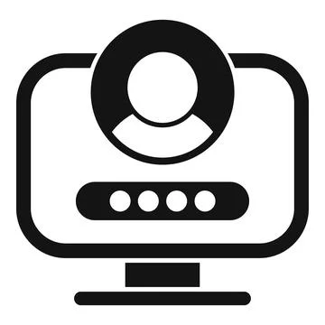 Password access data icon simple vector. Personal computer イラスト素材