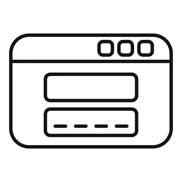 Password access icon outline vector. Secured control digital Stock Illustration
