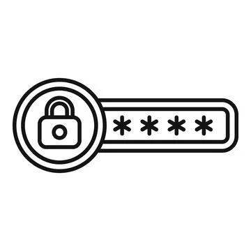 Password access icon outline vector. Best security level Stock Illustration