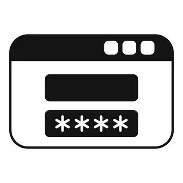 Password access icon simple vector. Secured control digital Stock Illustration