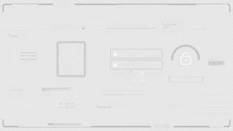 Password access Login HUD Data Information internet Security cyber hackers Video stock 276418806