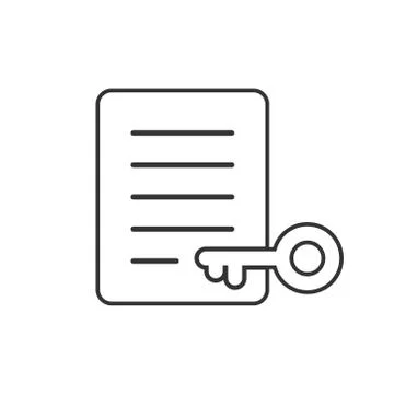 Password account icon in flat style. Keyword vector illustration on white iso Stock Illustration