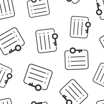 Password account icon in flat style. Keyword vector illustration on white iso 스톡 일러스트