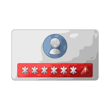 Password alert illustration Stock Illustration