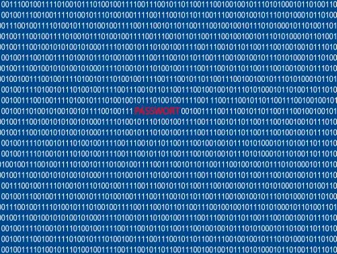 Password and binary codes Illustrazione stock