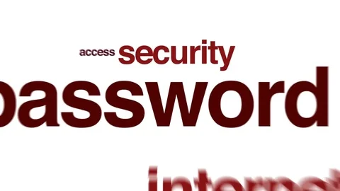 Password animated word cloud. Stock Footage 69757317