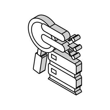 Password attacks isometric icon vector illustration Stock Illustration
