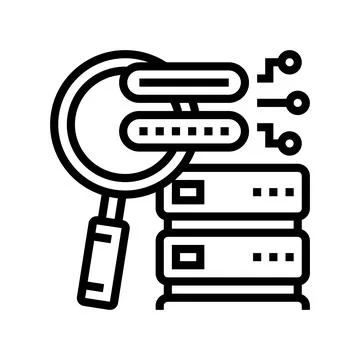 Password attacks line icon vector illustration Stock Illustration