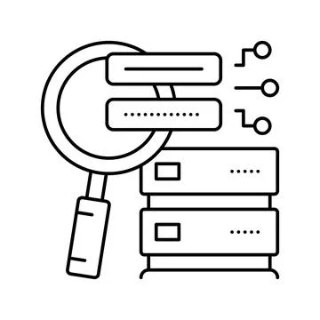 Password attacks line icon vector illustration Stock Illustration