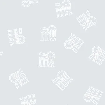 Password attacks line seamless pattern Stock Illustration
