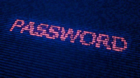 Password in binary code, artwork 스톡 일러스트