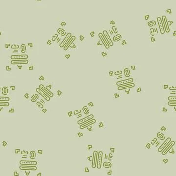 Password biometrics integration line seamless pattern Illustrazione stock