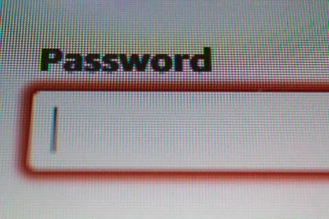 Password Box in Computor Screen Stock Photos
