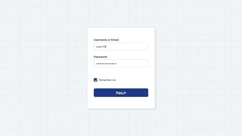 Password box User Interface for Website Login Page with Username and Password Stock Footage 345100833