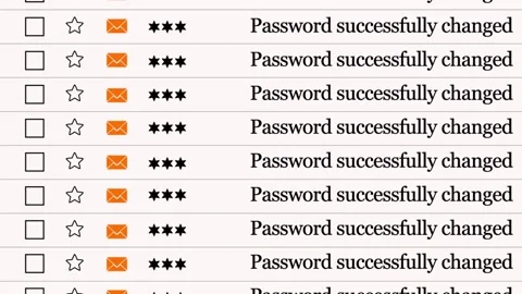 Password Change Success Security Alert Digital Notification UI 库存影片 325558184