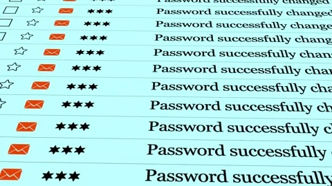 Password Changed Successfully Email Security Account Protection Animation Stock Footage 325558162